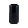 Cer, 10"h Grooved Vase, Navy Blue