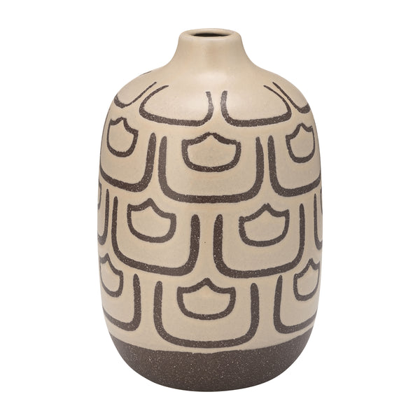 Cer, 10"h Decoractive Vase, Irish Cream