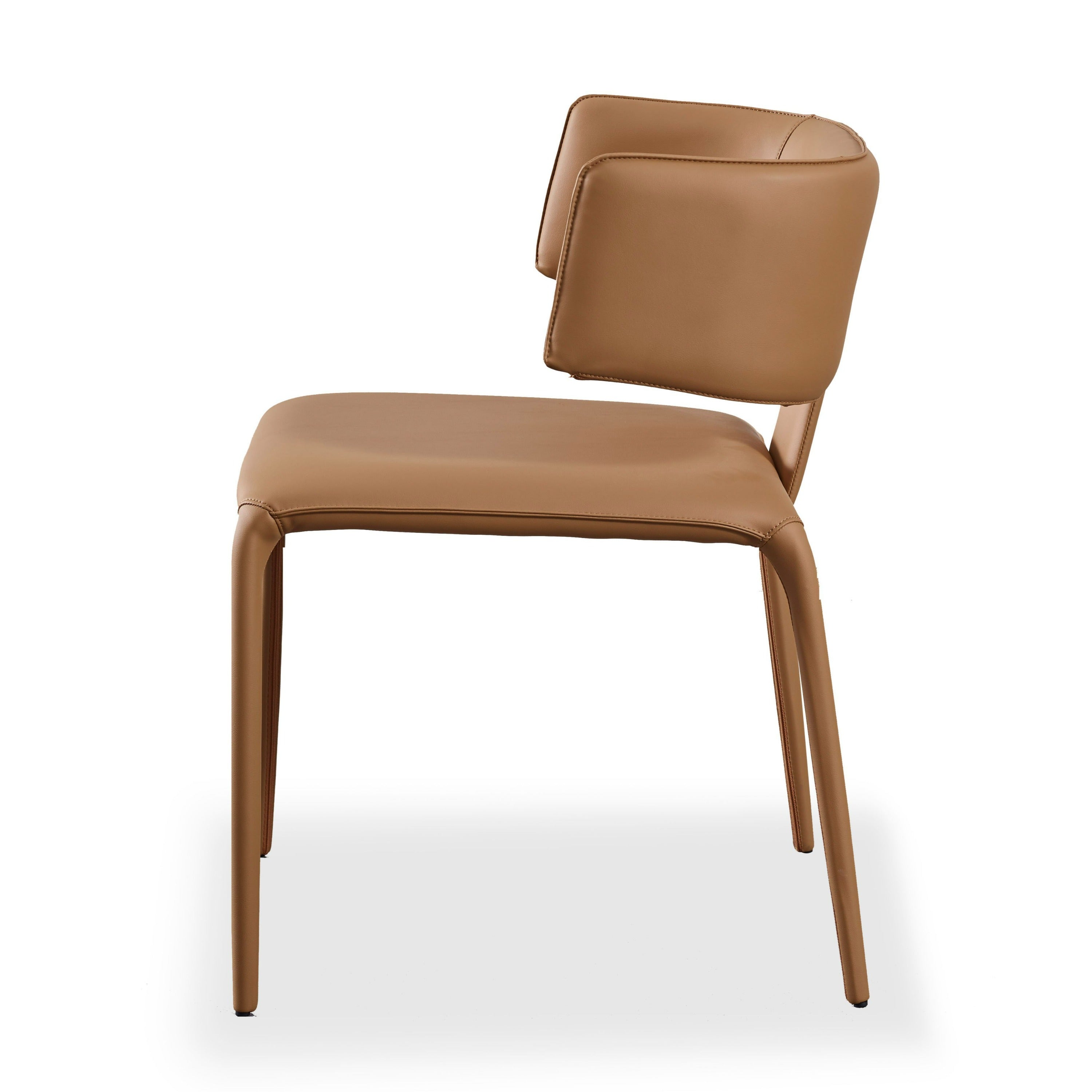 Modrest Odessa - Modern Camel Vegan Leather Dining Chair