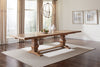 Florence Double Pedestal Dining Table Rustic Smoke