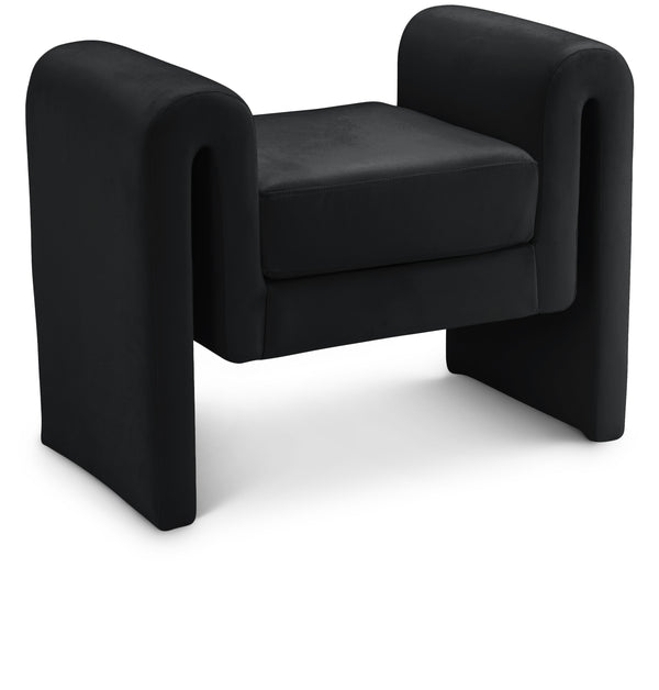 Sloan Black Velvet Bench