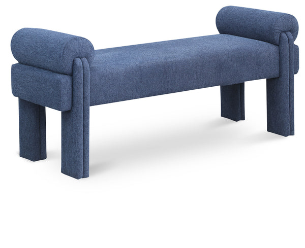 Stefano Navy Polyester Fabric Bench