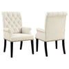 Alana Tufted Back Upholstered Arm Chair Beige