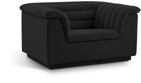 Cascade Black Boucle Fabric Chair