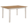 Kirby Rectangular Dining Table with Butterfly Leaf Natural and Rustic Off White