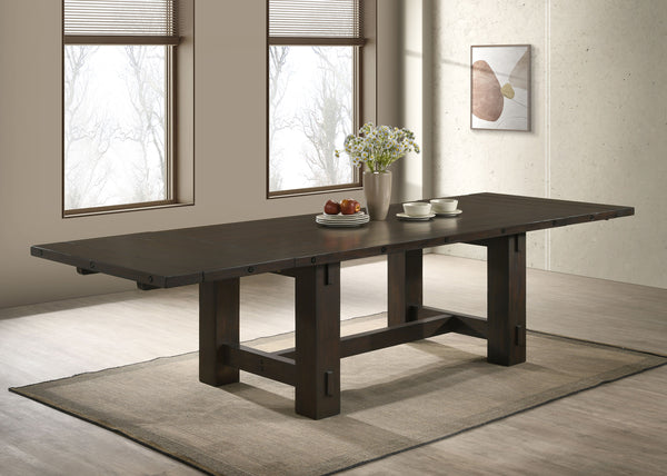 Calandra Rectangle Dining Table with Extension Leaf Vintage Java