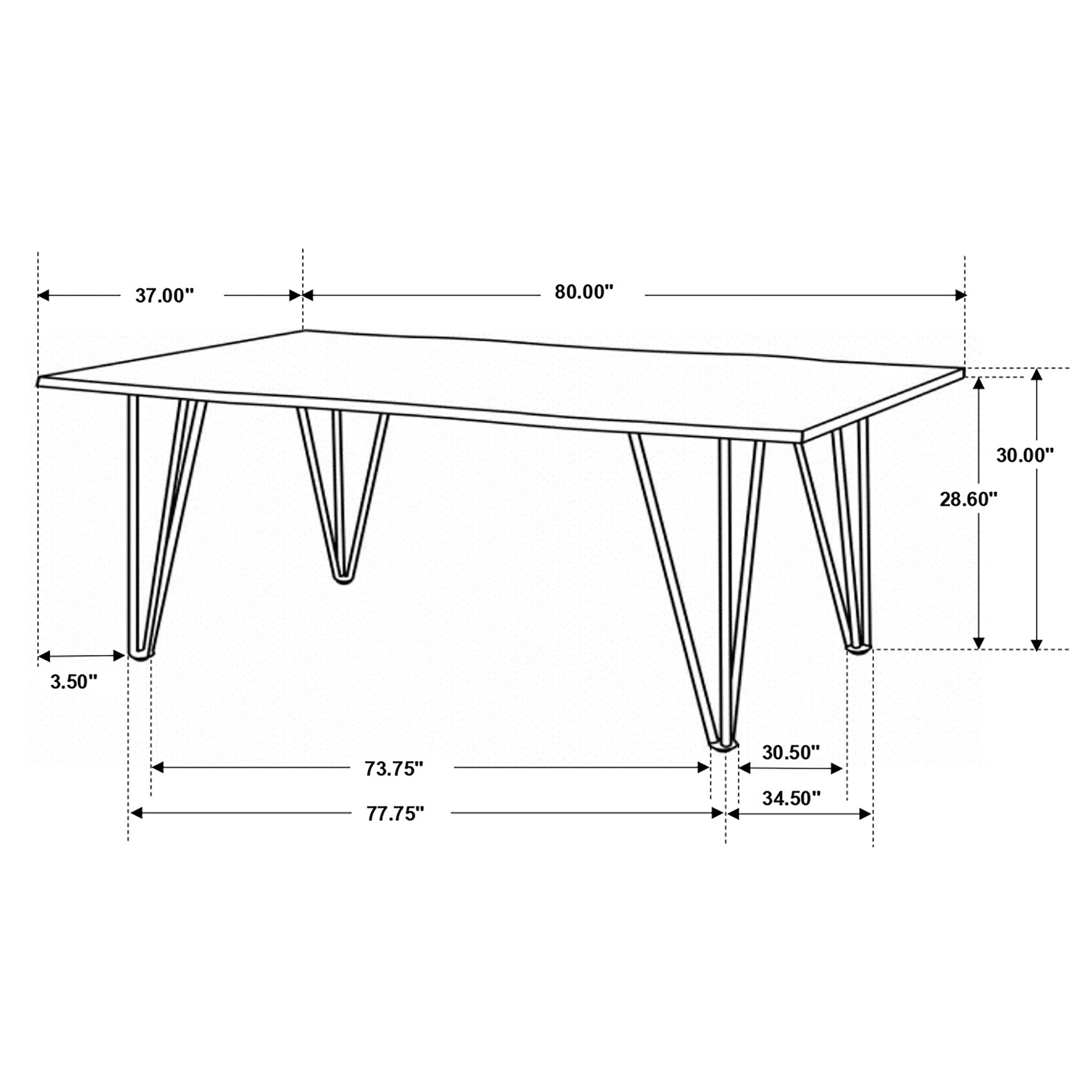 Neve Live-edge Dining Table with Hairpin Legs Sheesham Grey and Gunmetal