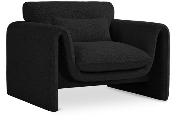 Stylus Black Boucle Fabric Chair