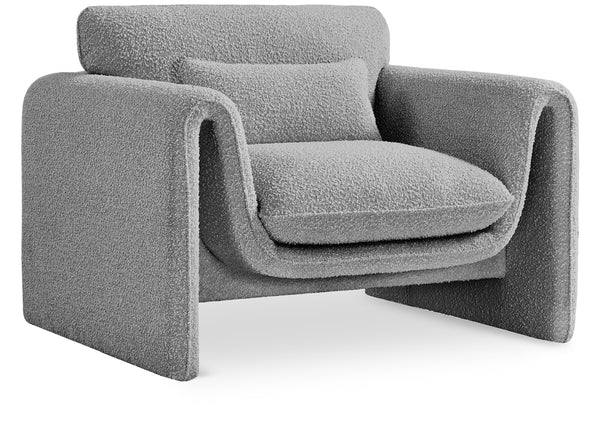 Stylus Grey Boucle Fabric Chair