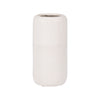 Cer, 10"h Grooved Vase, Ivory