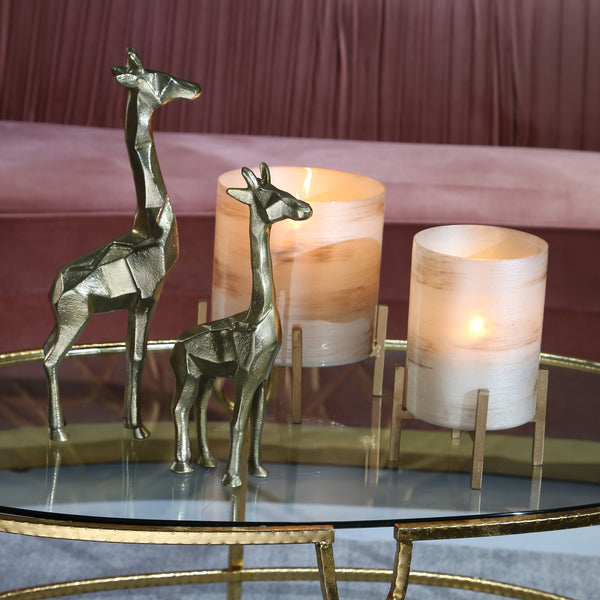 Aluminum 15" Giraffe Decor, Gold