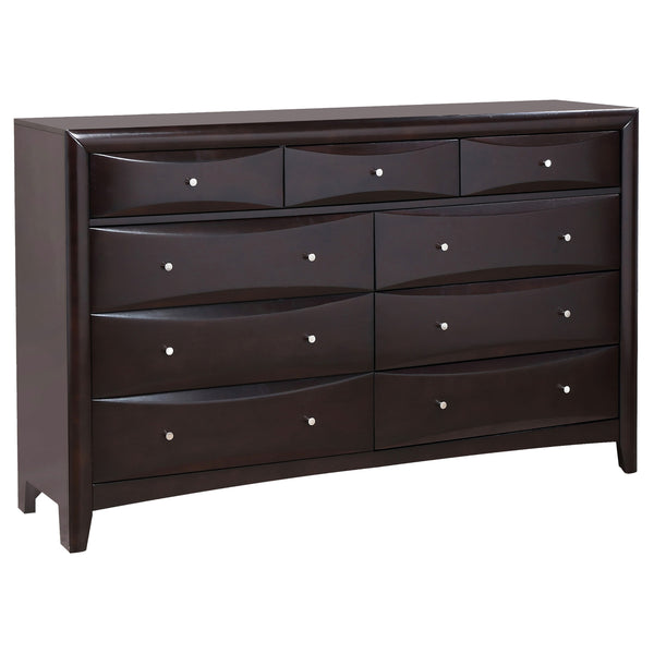 Phoenix 9-drawer Dresser Deep Cappuccino