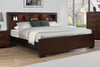 Jessica Queen Bed with Storage Headboard Cappuccino