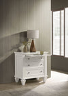 Sandy Beach 3-drawer Nightstand Cream White