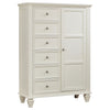 Sandy Beach 8-drawer Door Chest Storage Cream White