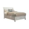 Sandy Beach Eastern King Storage Sleigh Bed Cream White