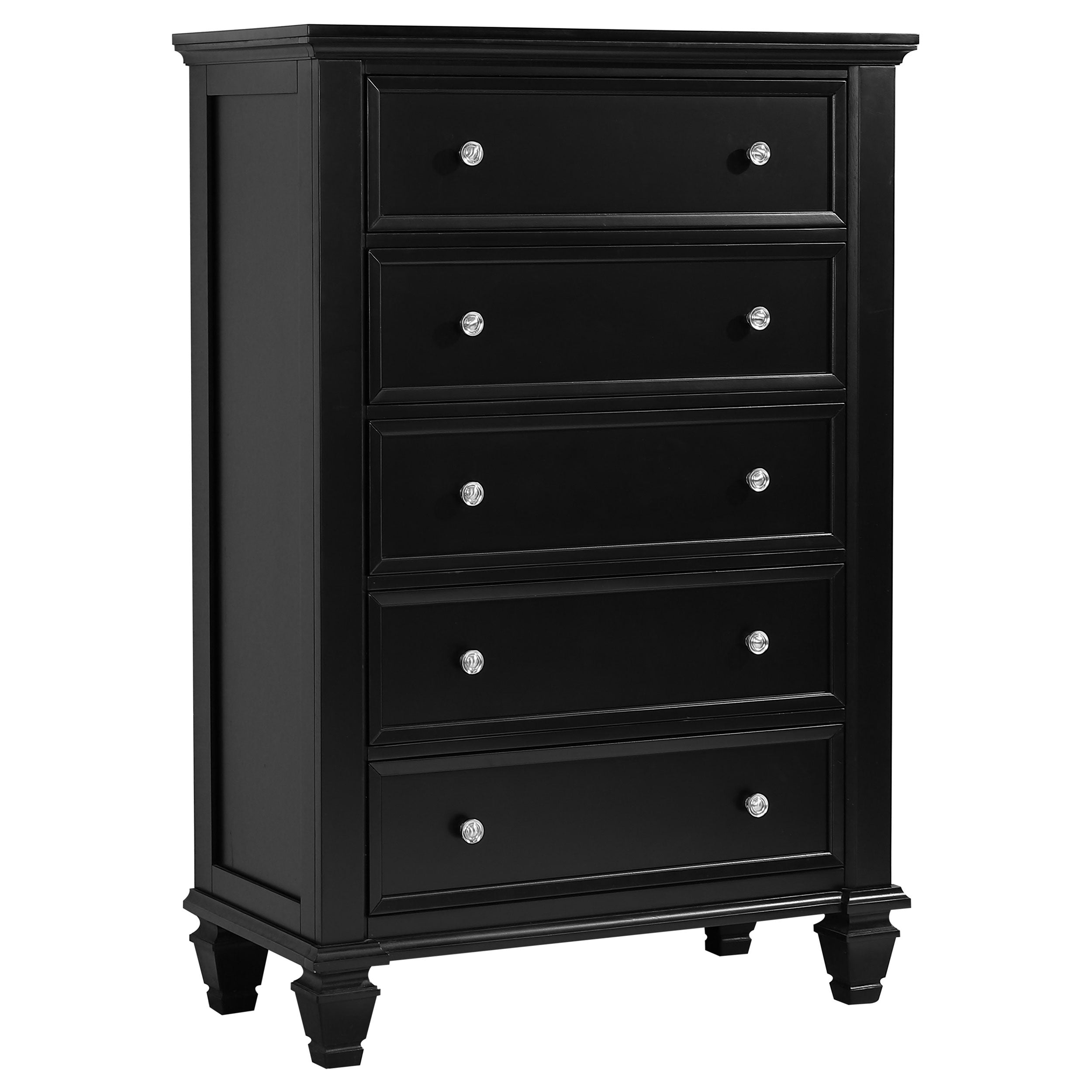 Sandy Beach 5-drawer Chest Black