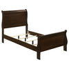 Louis Philippe Twin Panel Sleigh Bed Cappuccino