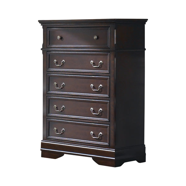 Cambridge 5-drawer Rectangular Chest Cappuccino