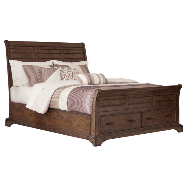 Elk Grove Eastern King Storage Bed Vintage Bourbon