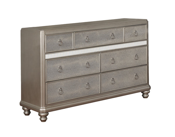 Bling Game 7-drawer Dresser Metallic Platinum