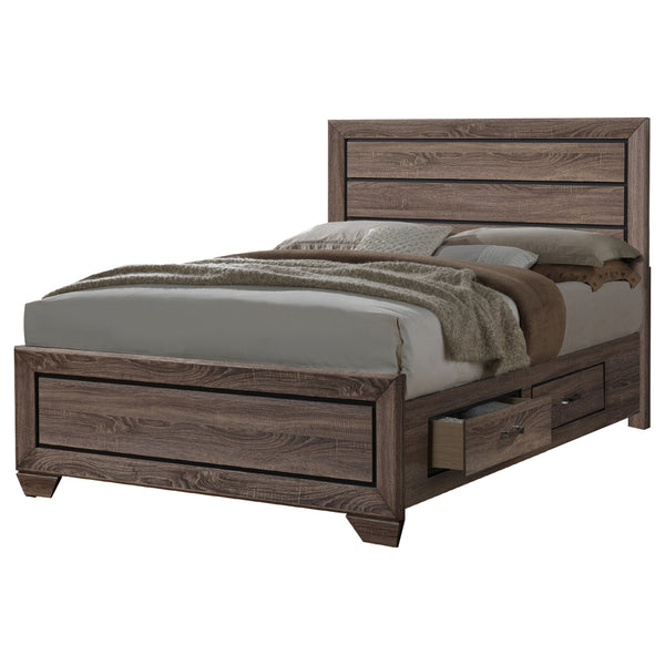 Kauffman California King Storage Bed Washed Taupe