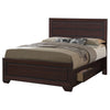 Kauffman California King Storage Bed Dark Cocoa