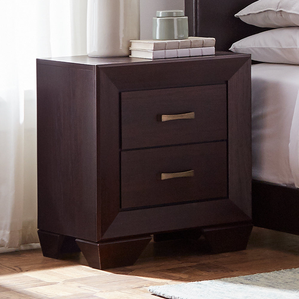 Kauffman 2-drawer Nightstand Dark Cocoa