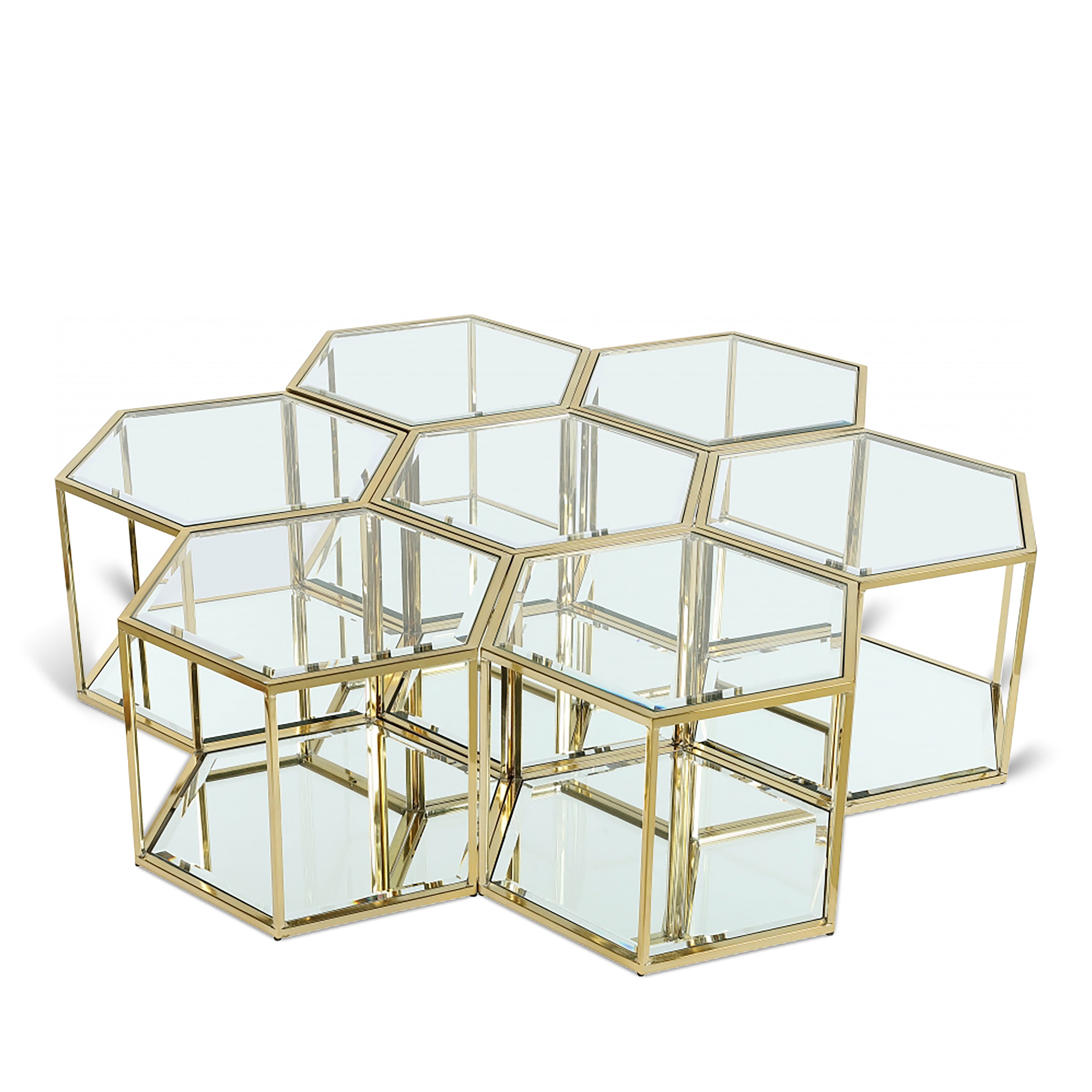 Sei Brushed Gold Coffee Table