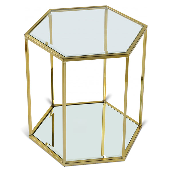 Sei Brushed Gold End Table