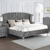 Deanna California King Tufted Upholstered Bed Grey