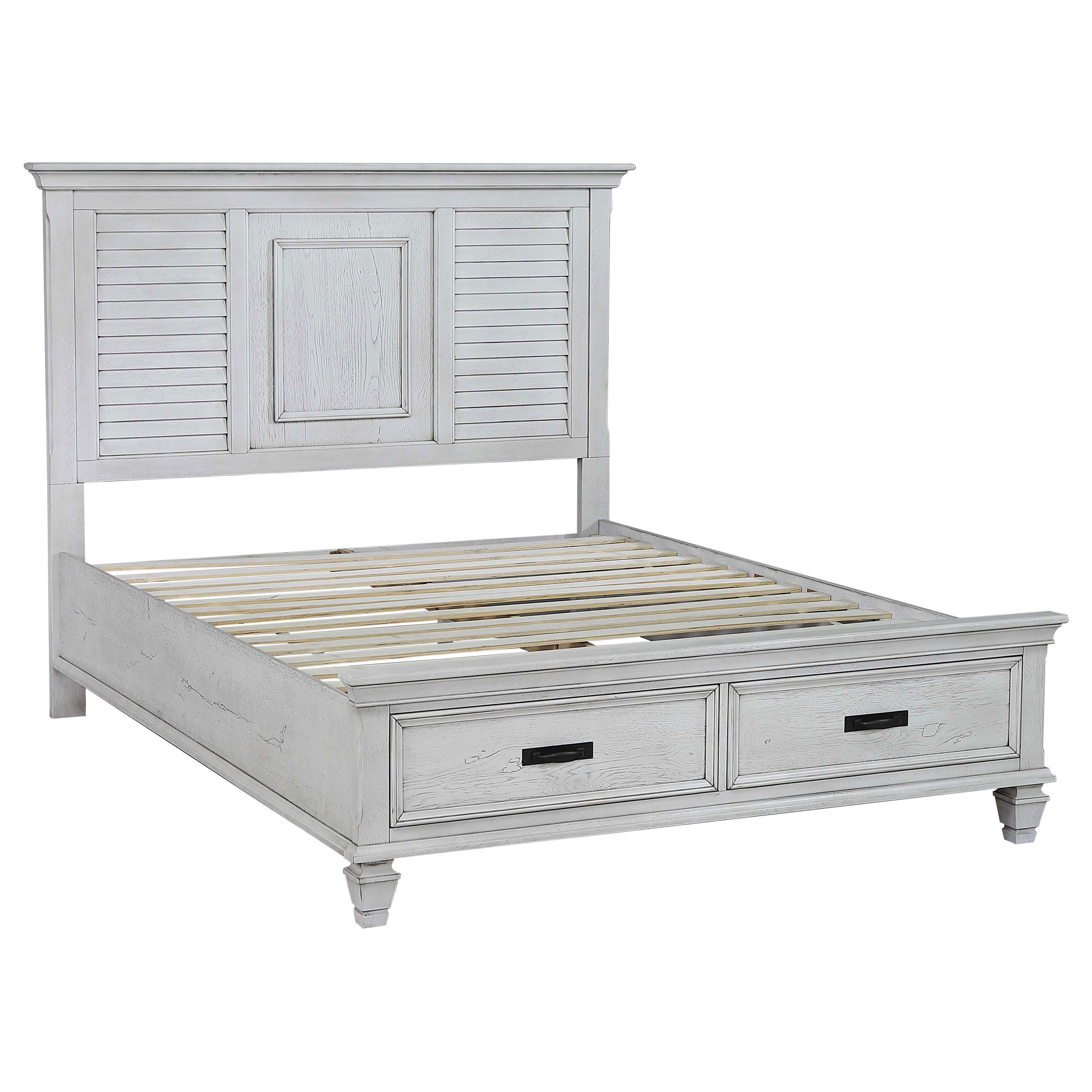 Franco California King Storage Bed Antique White