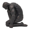 Resin 16"h Kneeling Man, Black