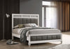 Barzini California King Upholstered Panel Bed White