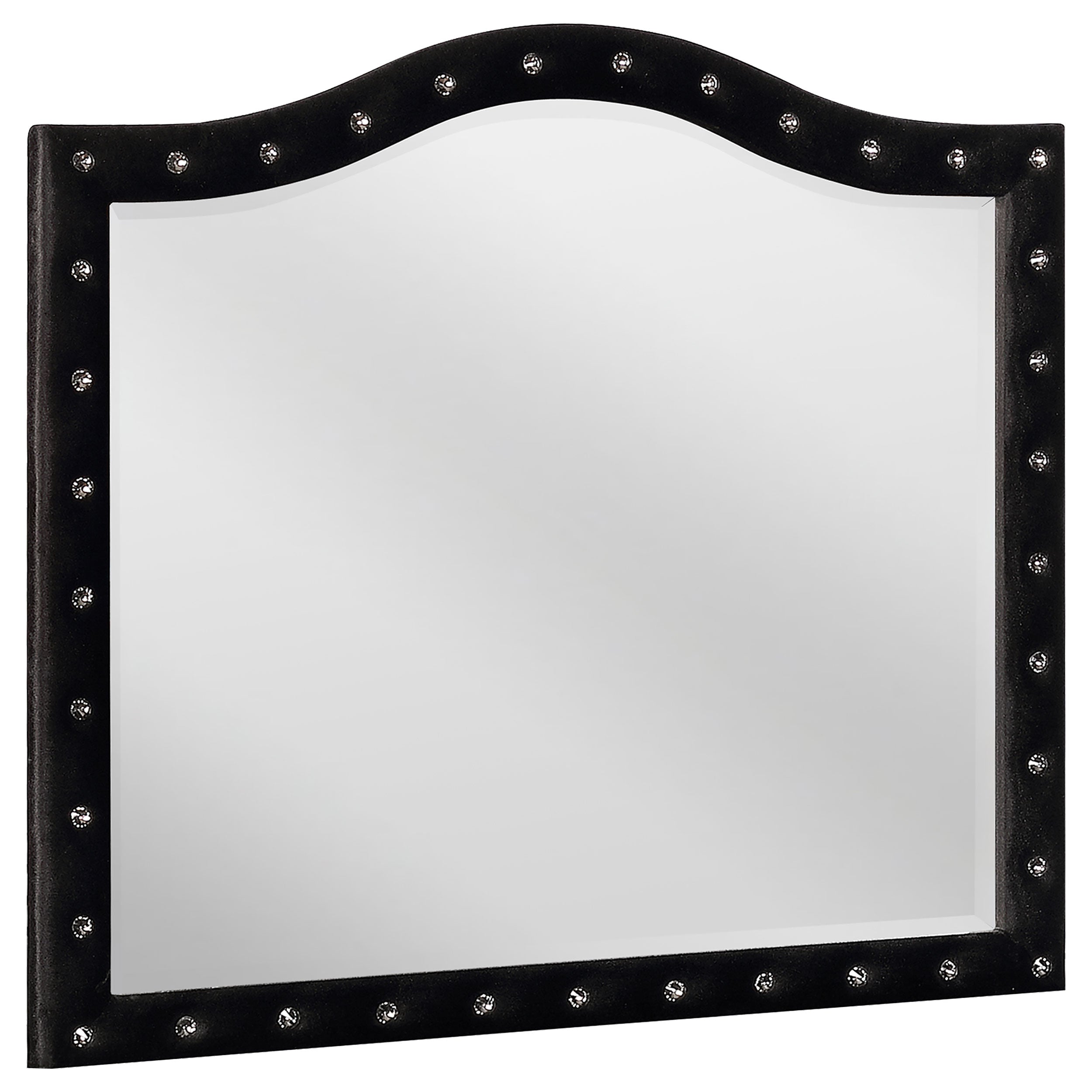 Deanna Button Tufted Dresser Mirror Black