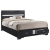 Miranda Queen 2-drawer Storage Bed Black