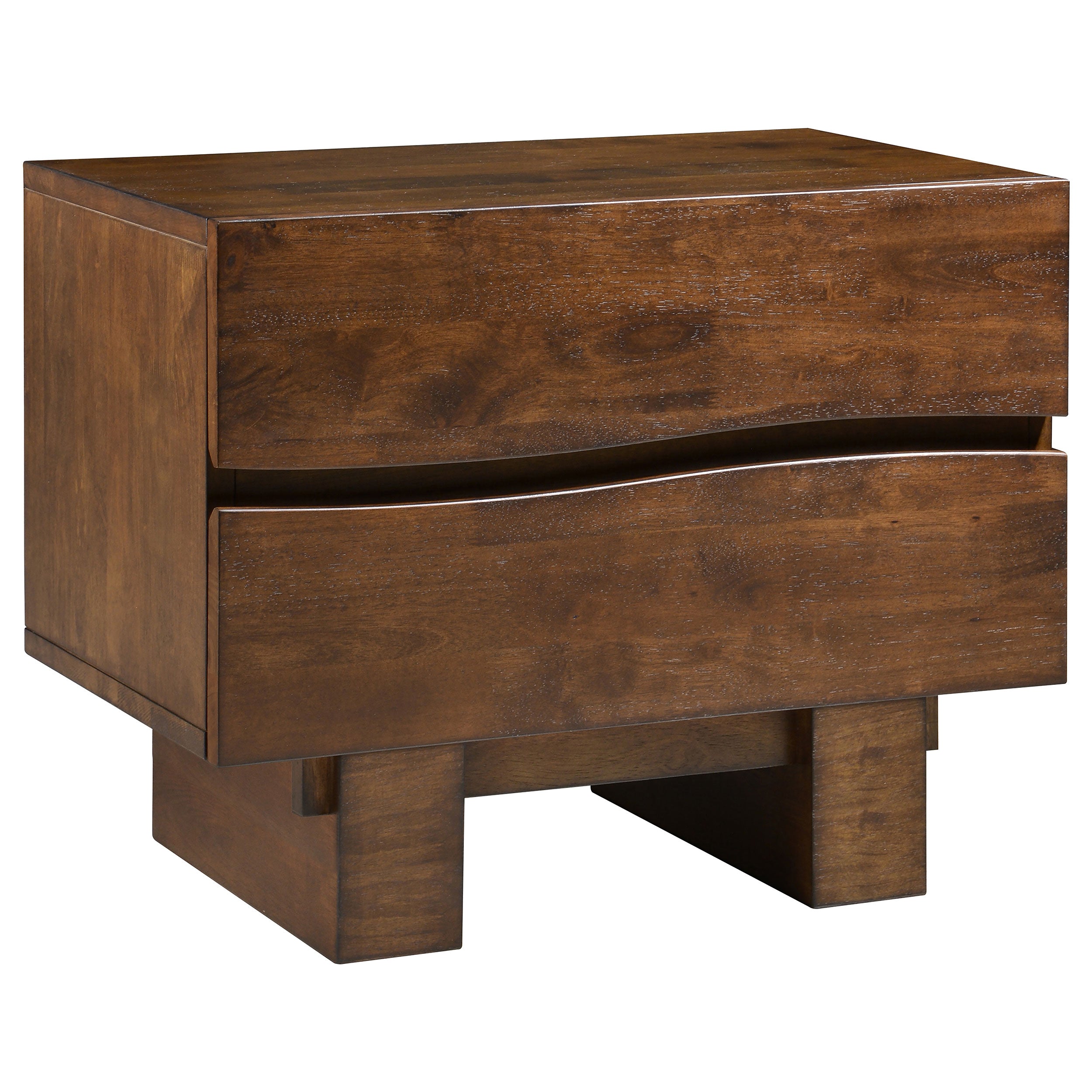 Genevieve 2-drawer Rectangular Nightstand Dark Brown