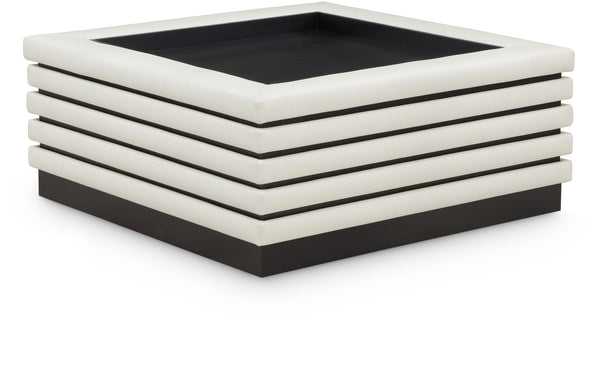 Rory Cream Vegan Leather Coffee Table