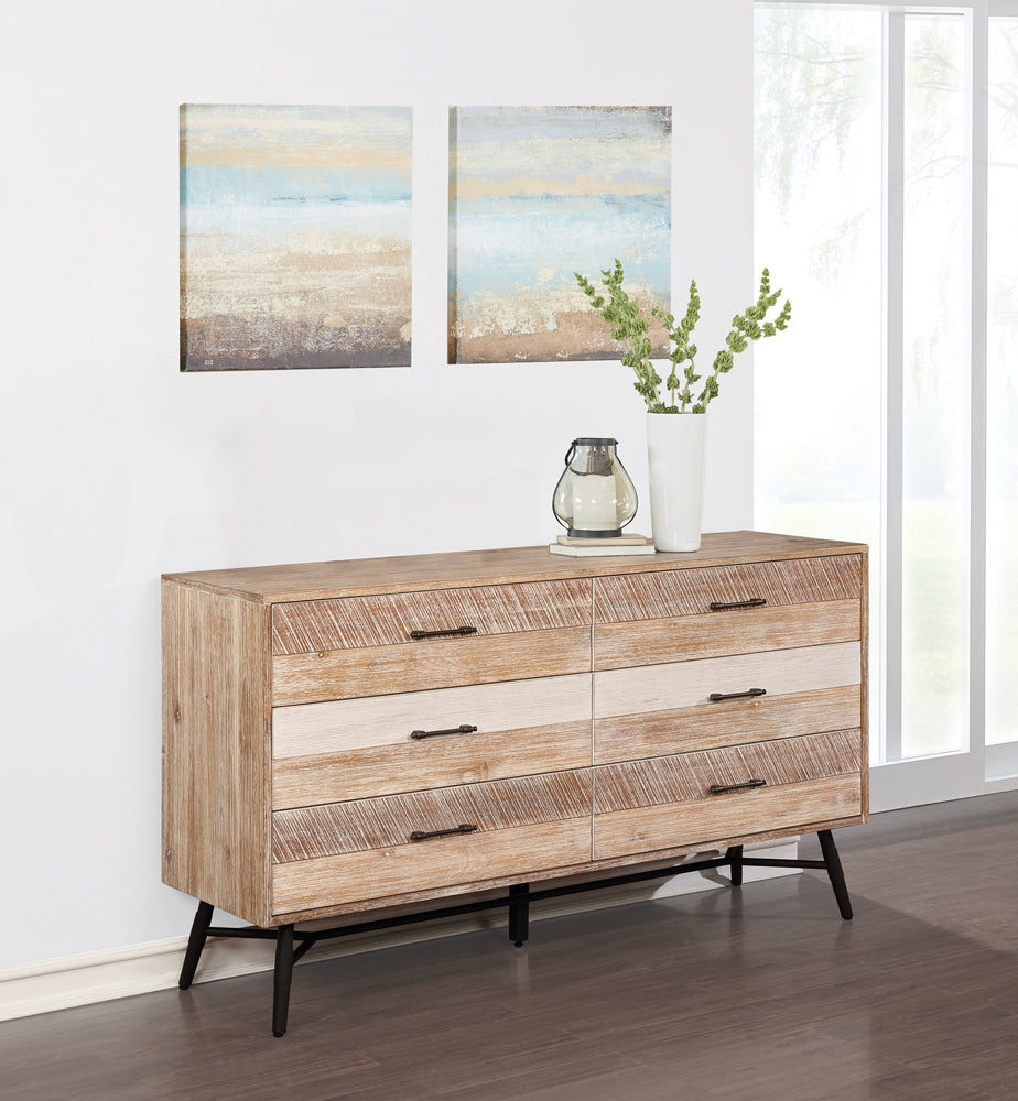 Marlow 6-drawer Dresser Rough Sawn Multi