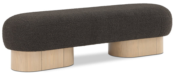 Robertson Brown Boucle Fabric Bench