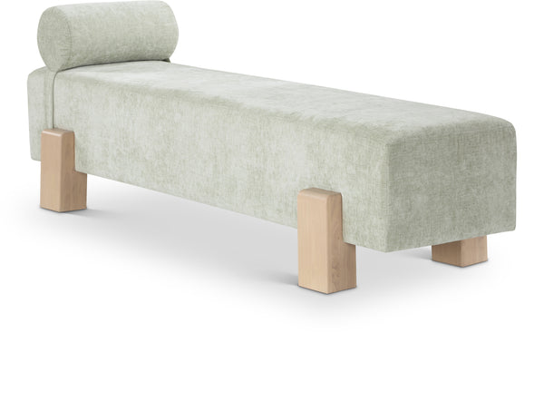 Edison Mint Green Chenille Fabric Bench