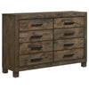 Woodmont 8-drawer Dresser Rustic Golden Brown