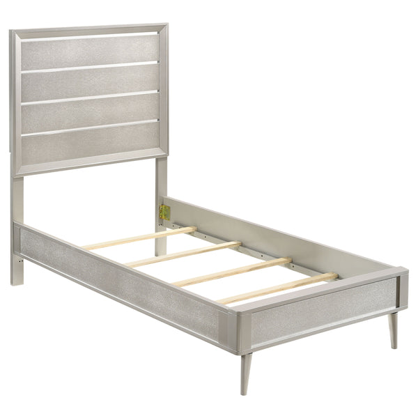 Ramon Twin Panel Bed Metallic Sterling