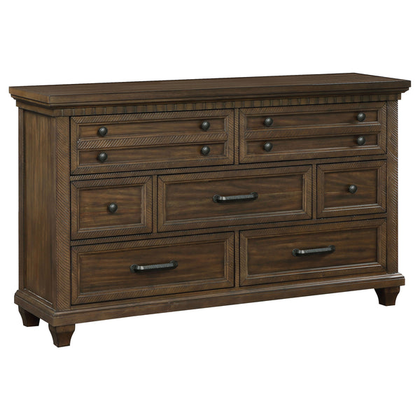 Bennington Rectangular 7-drawer Dresser Acacia Brown