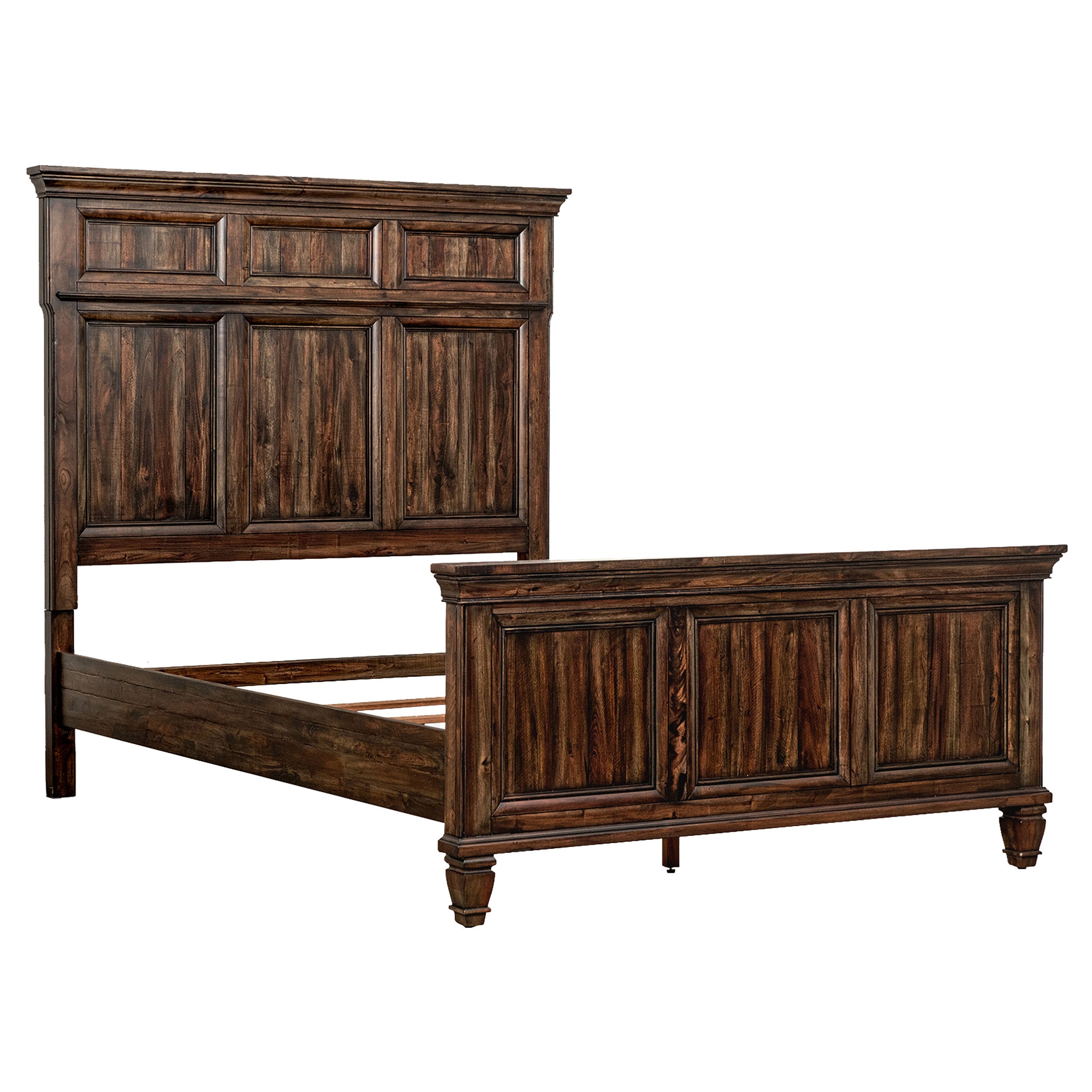 Avenue Eastern King Panel Bed Weathered Burnished Brown