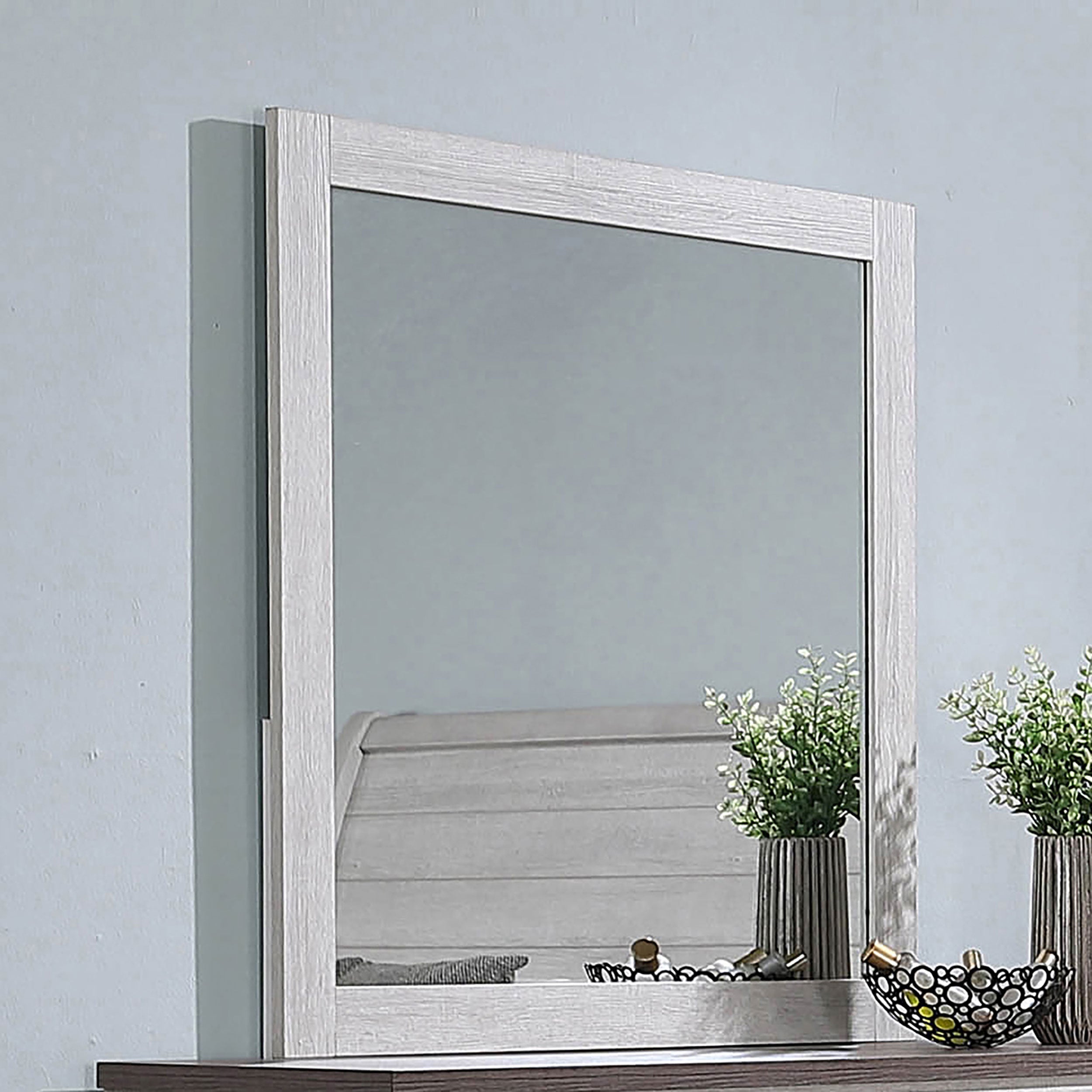 Stillwood Rectangle Dresser Mirror Vintage Linen