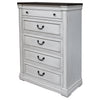 Hillcrest 5-drawer Chest Dark Rum and White