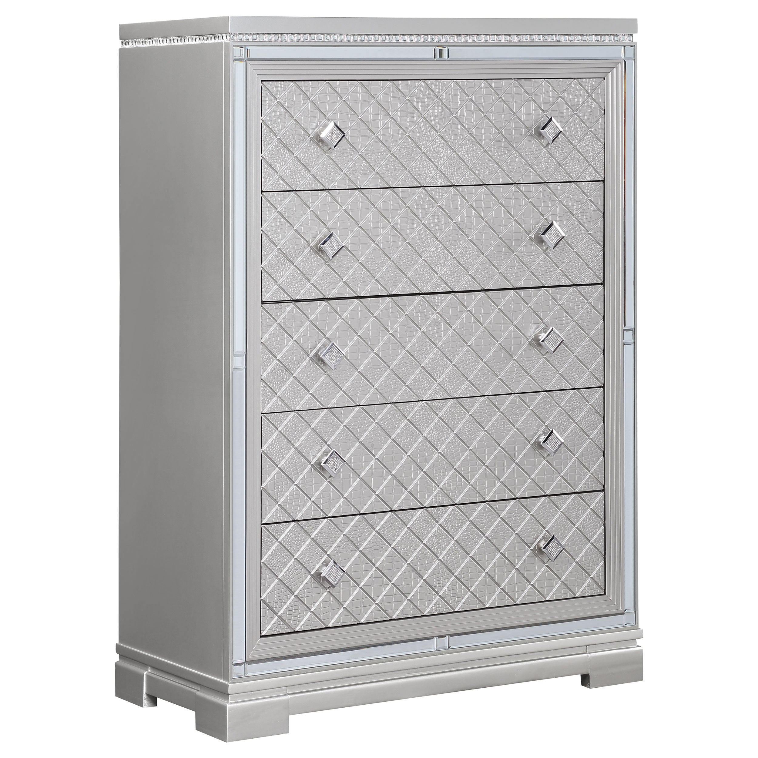 Eleanor Rectangular 5-drawer Chest Metallic