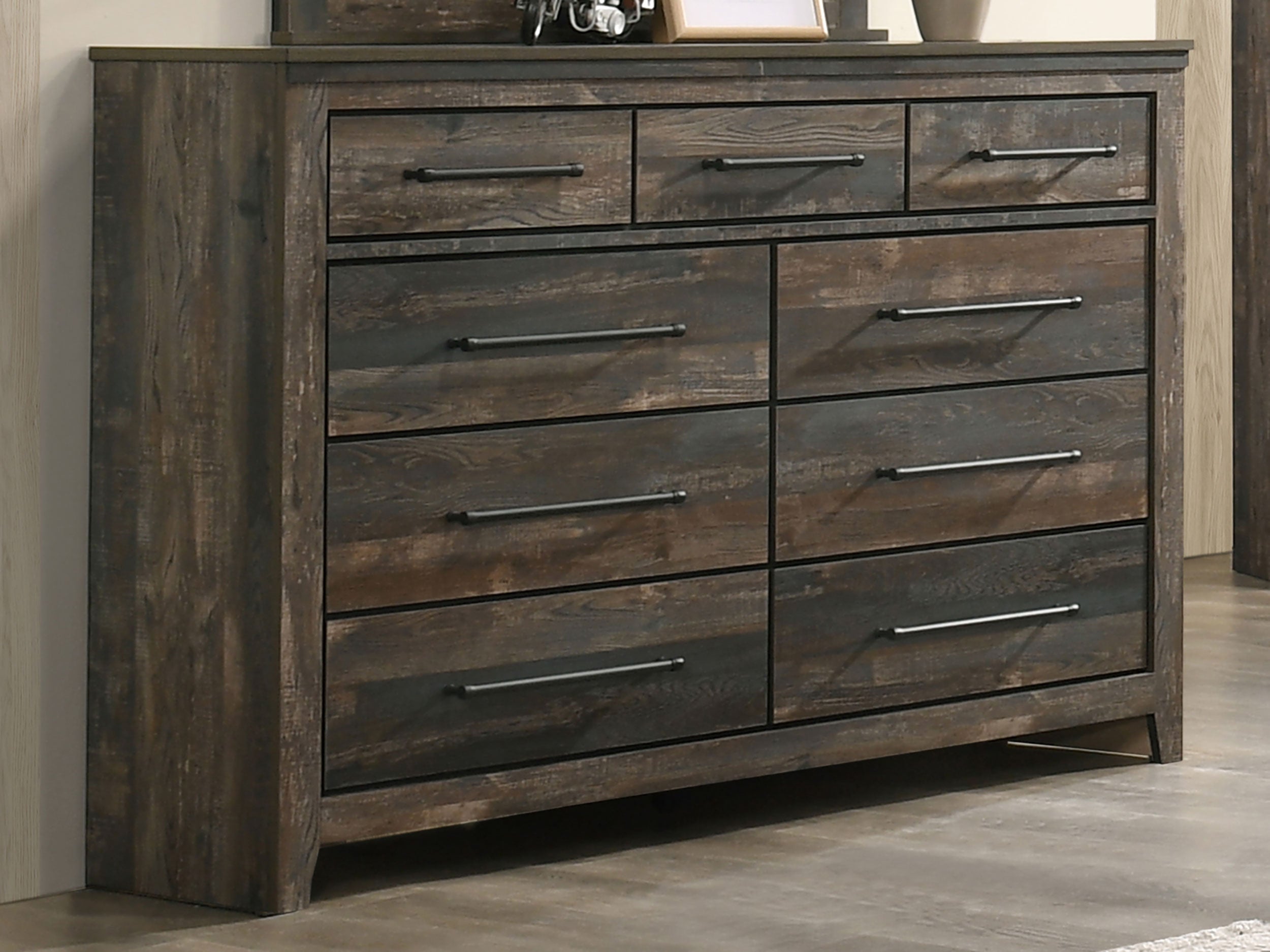 Ridgedale 9-drawer Dresser Weathered Dark Brown