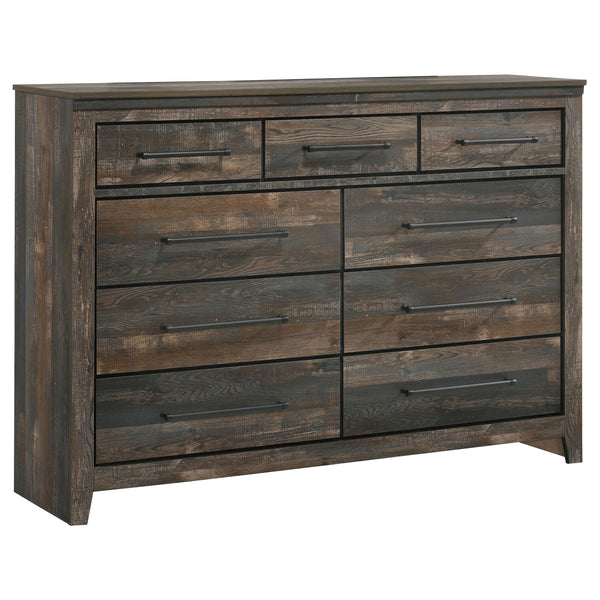 Ridgedale 9-drawer Dresser Weathered Dark Brown